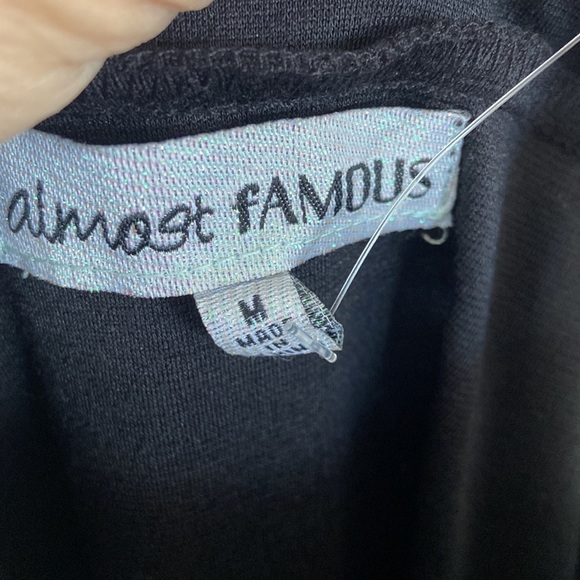 New Black Zip front Jumpsuit Sleeveless Tight Body Con Belted Medium Juniors - Picture 9 of 10